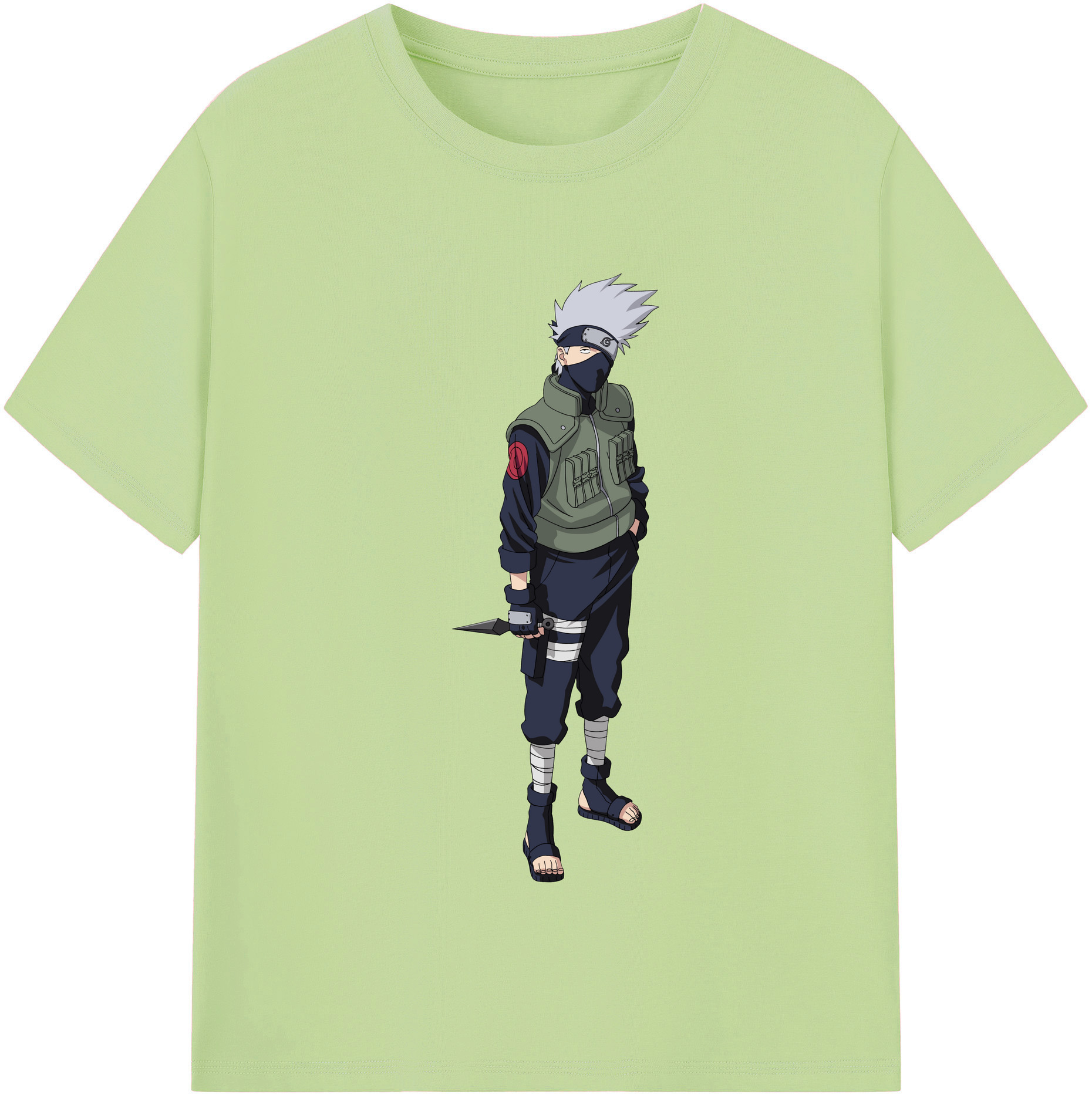 （画像用） NARUTO -ナルト- はたけ カカシ Hatake Kakashi 綿100％半袖Tシャツ（フロントプリント）